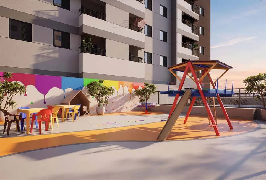 Perspectiva ilustrada — Playground do Hug Serenity Dom Bosco, em Itaquera
