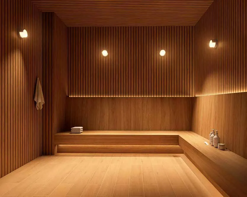 Perspectiva ilustrada — Sauna do Hug Serenity Dom Bosco, em Itaquera