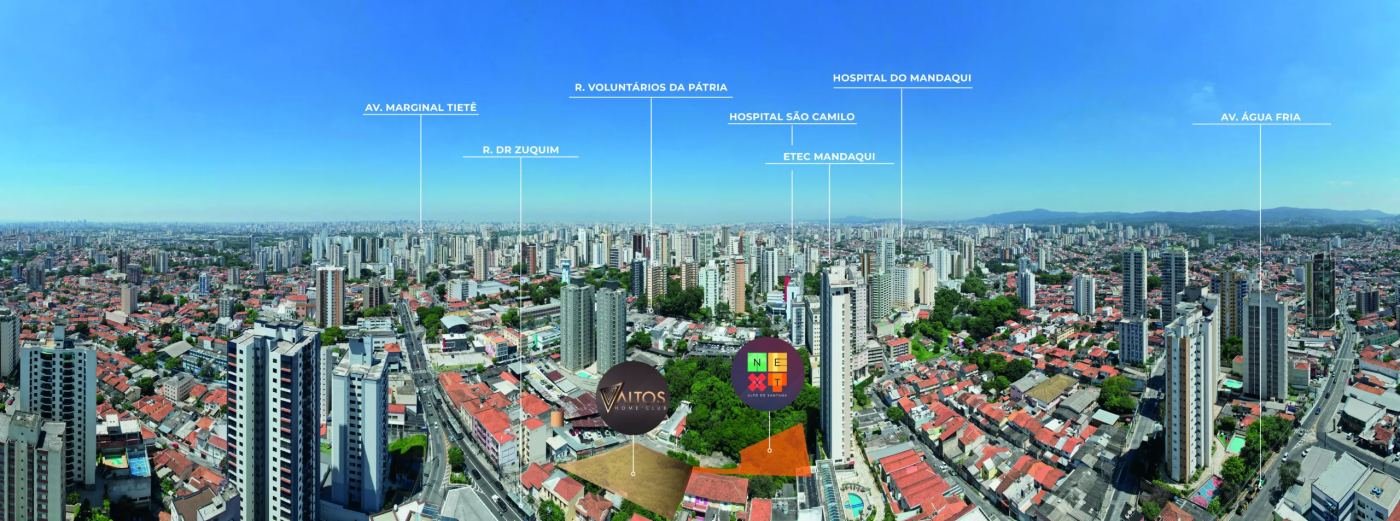 Localização vista do alto do Altos Santana, em Santana — perspectiva ilustrativa