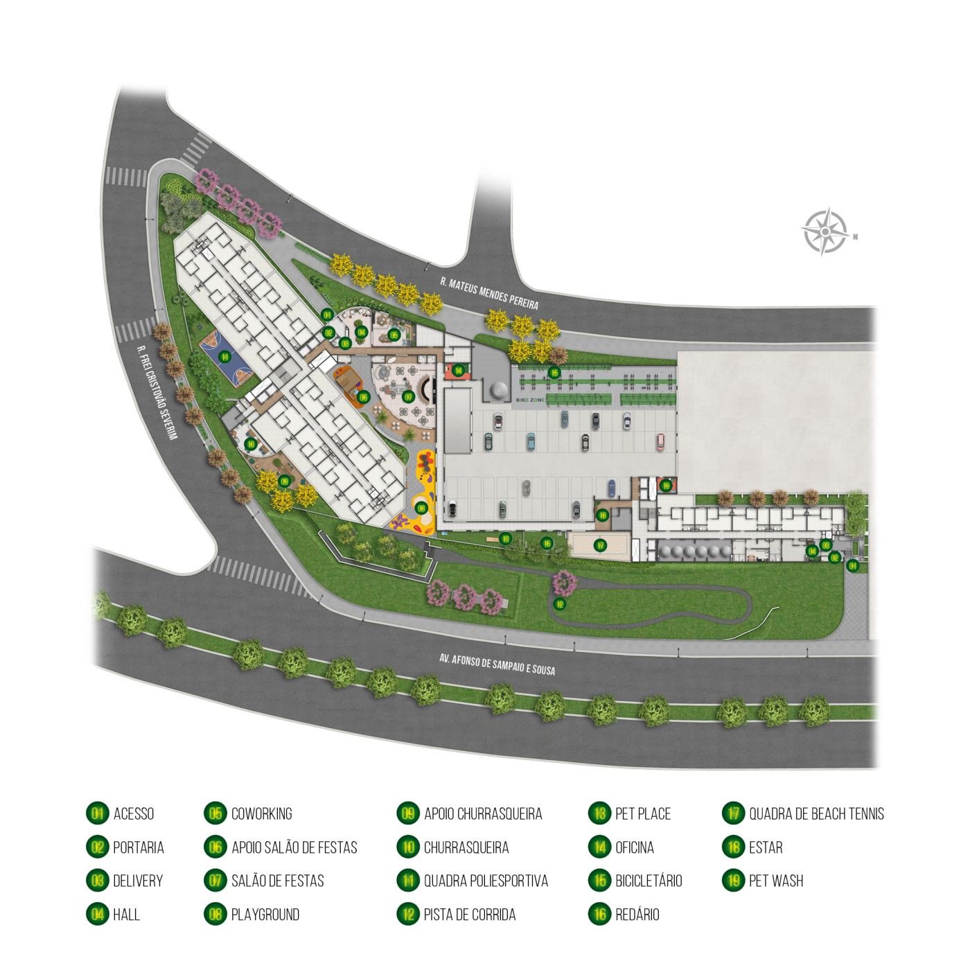 Implantação do condomínio do Graal Parque Home Resort, em Itaquera — perspectiva ilustrativa