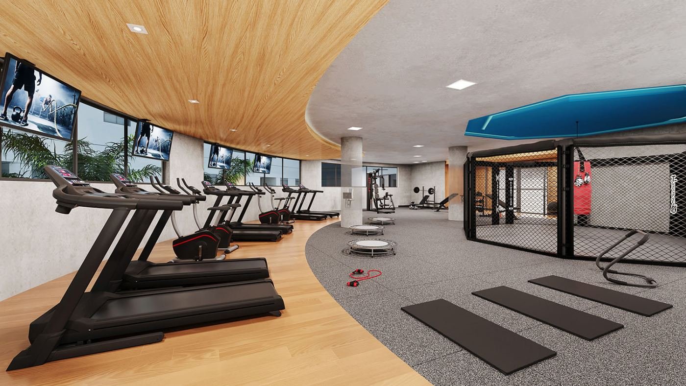 Fitness do Graal Parque Home Resort, em Itaquera — perspectiva ilustrativa