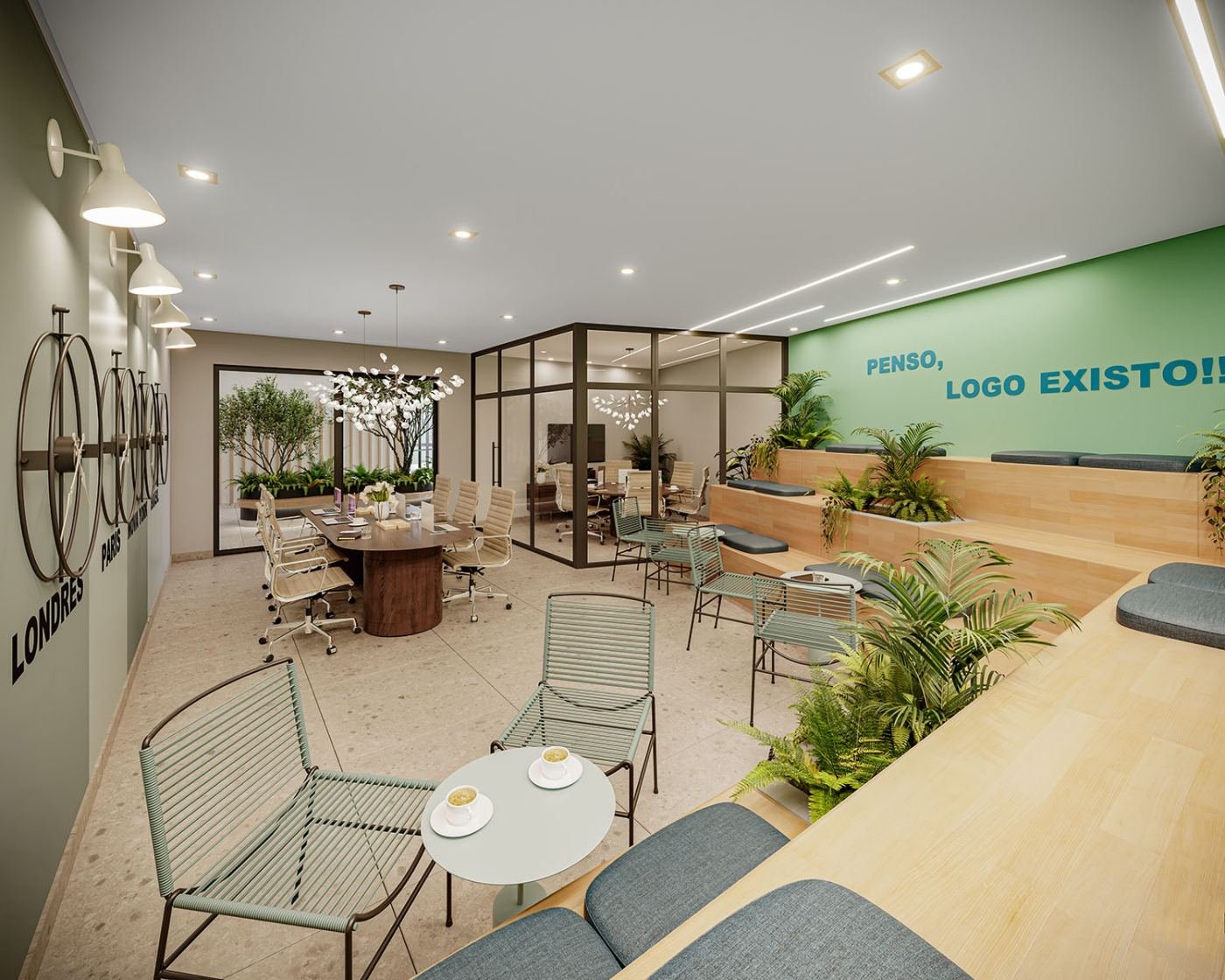 Coworking do Graal Parque Home Resort, em Itaquera — perspectiva ilustrativa