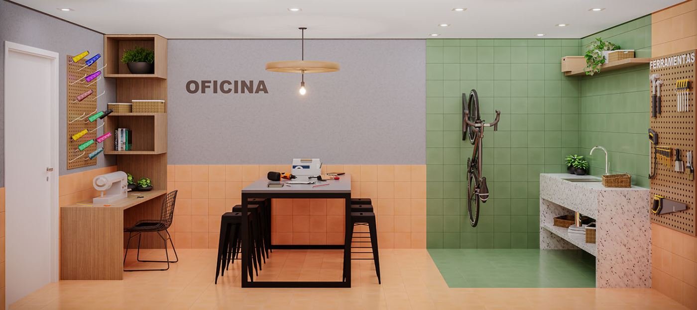 Oficina do Graal Parque Home Resort, em Itaquera — perspectiva ilustrativa