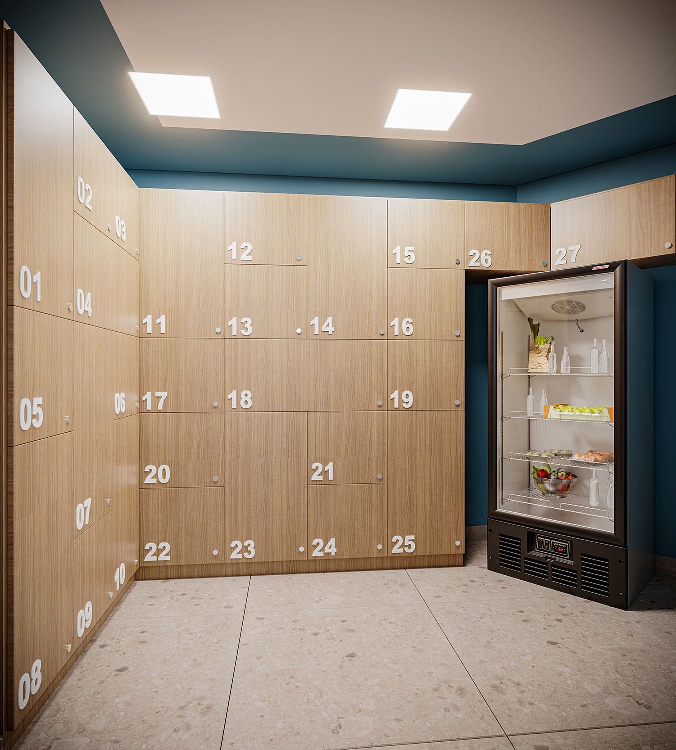 Lockers de delivery do Graal Parque Home Resort, em Itaquera — perspectiva ilustrativa