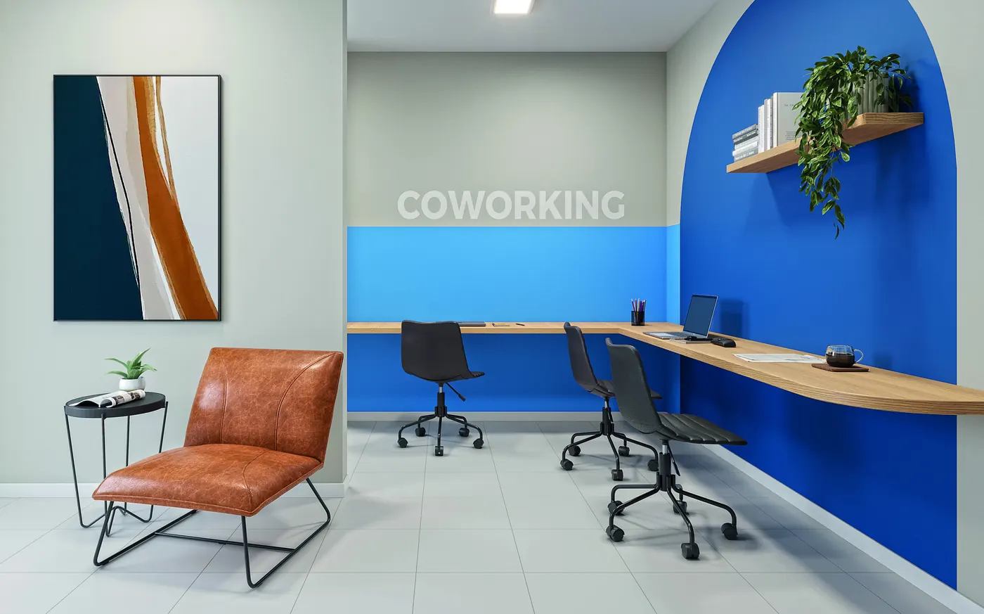 Coworking do Longitude Estação Dom Bosco em Itaquera, perspectiva ilustrativa