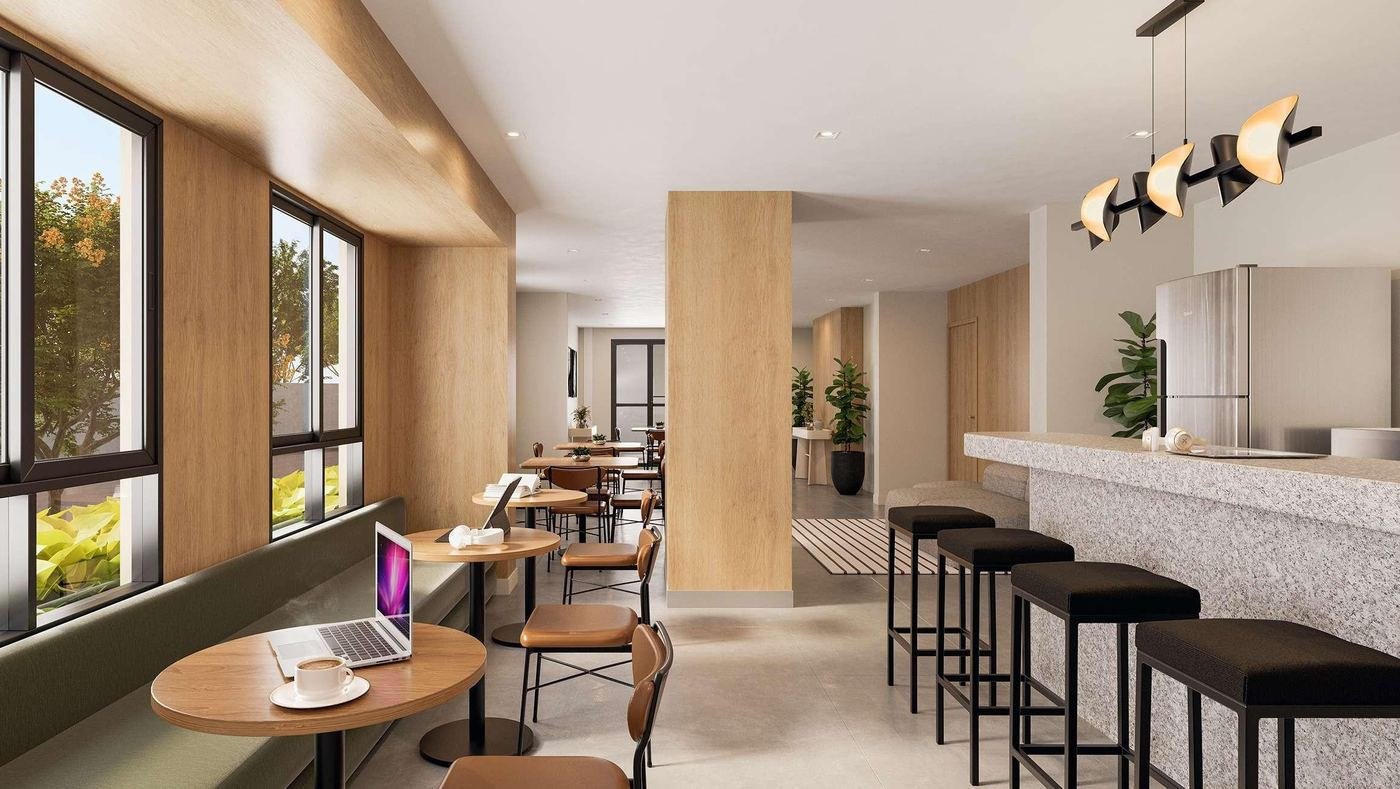 Coworking do Mood Design Vila Carrão — perspectiva ilustrativa