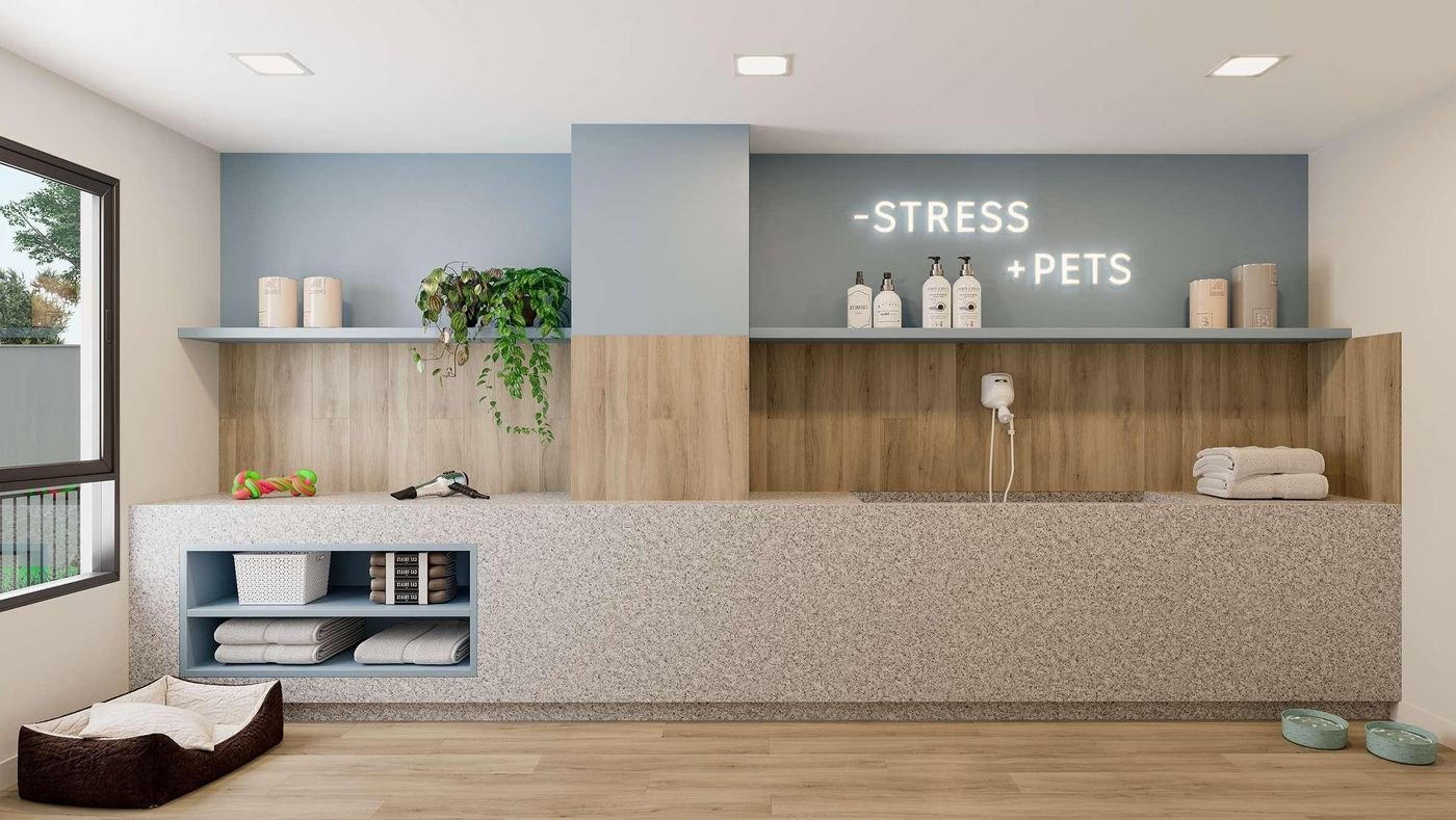 Pet care do Mood Design Vila Carrão — perspectiva ilustrativa