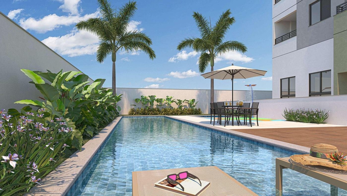 Piscina adulto do Mood Design Vila Carrão — perspectiva ilustrativa