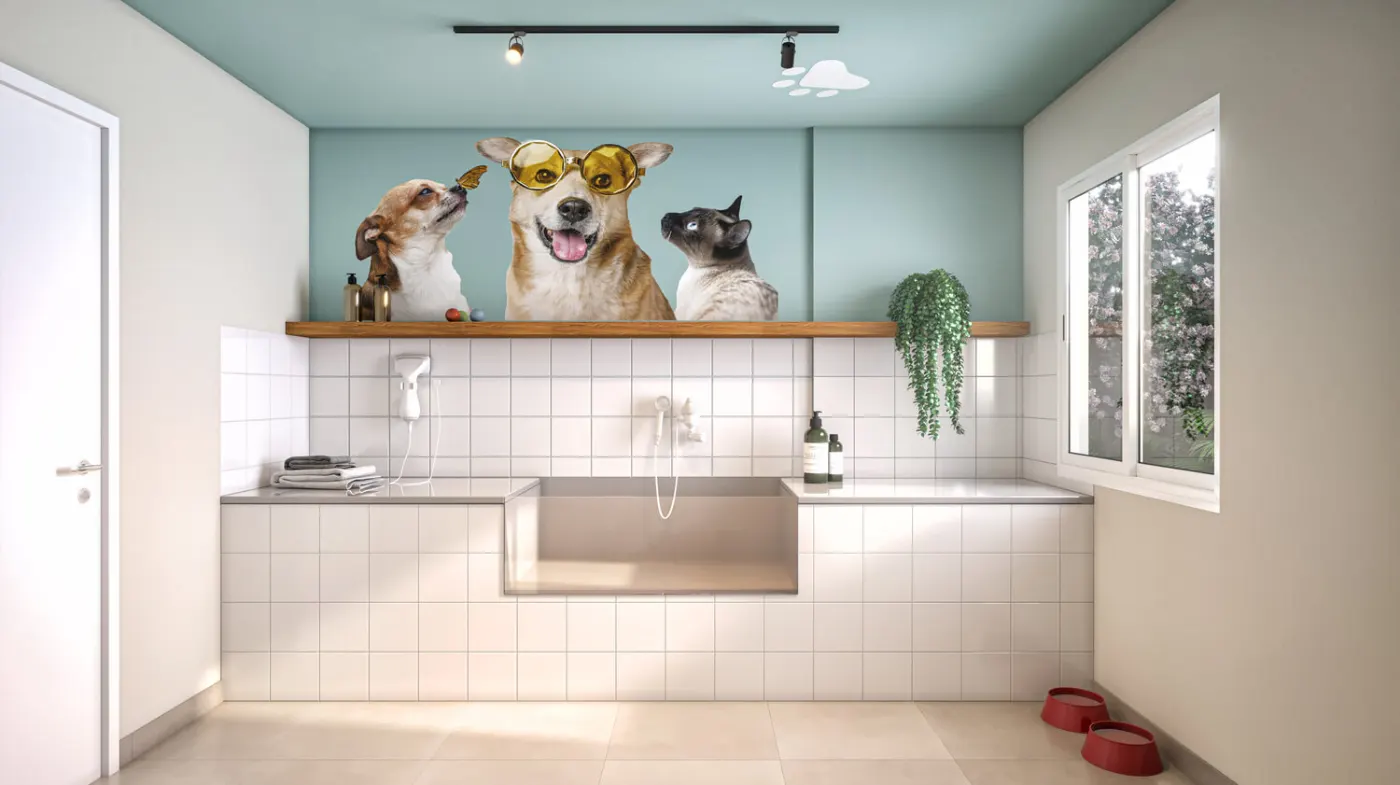Pet care do Mood Sacomã, perspectiva ilustrativa