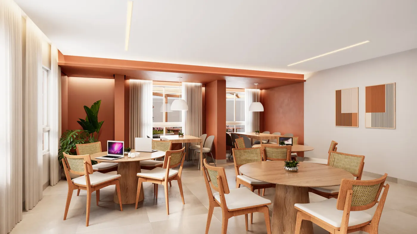 Coworking do Mood Tatuapé — perspectiva ilustrativa