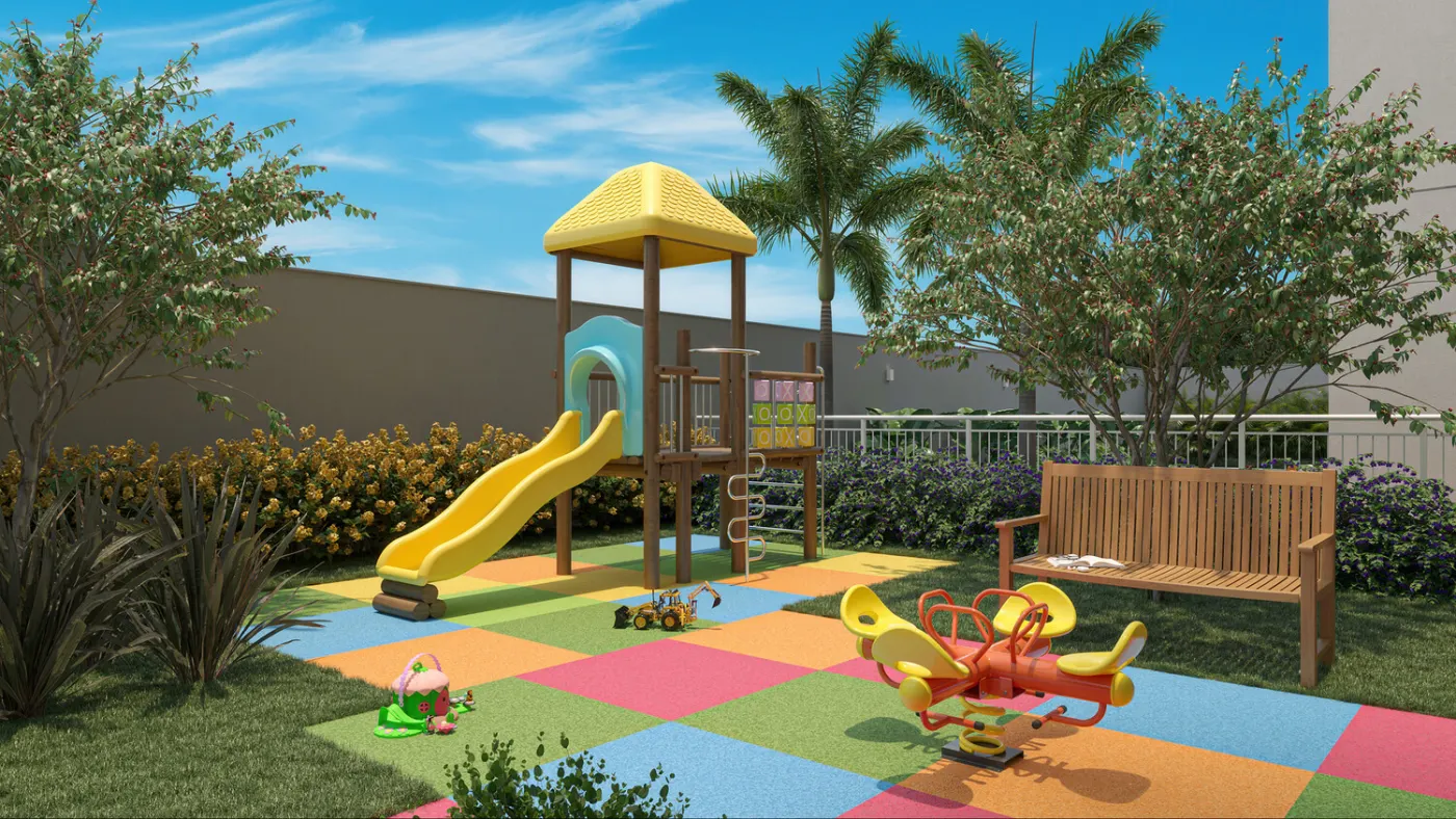Playground do Mood Tatuapé — perspectiva ilustrativa