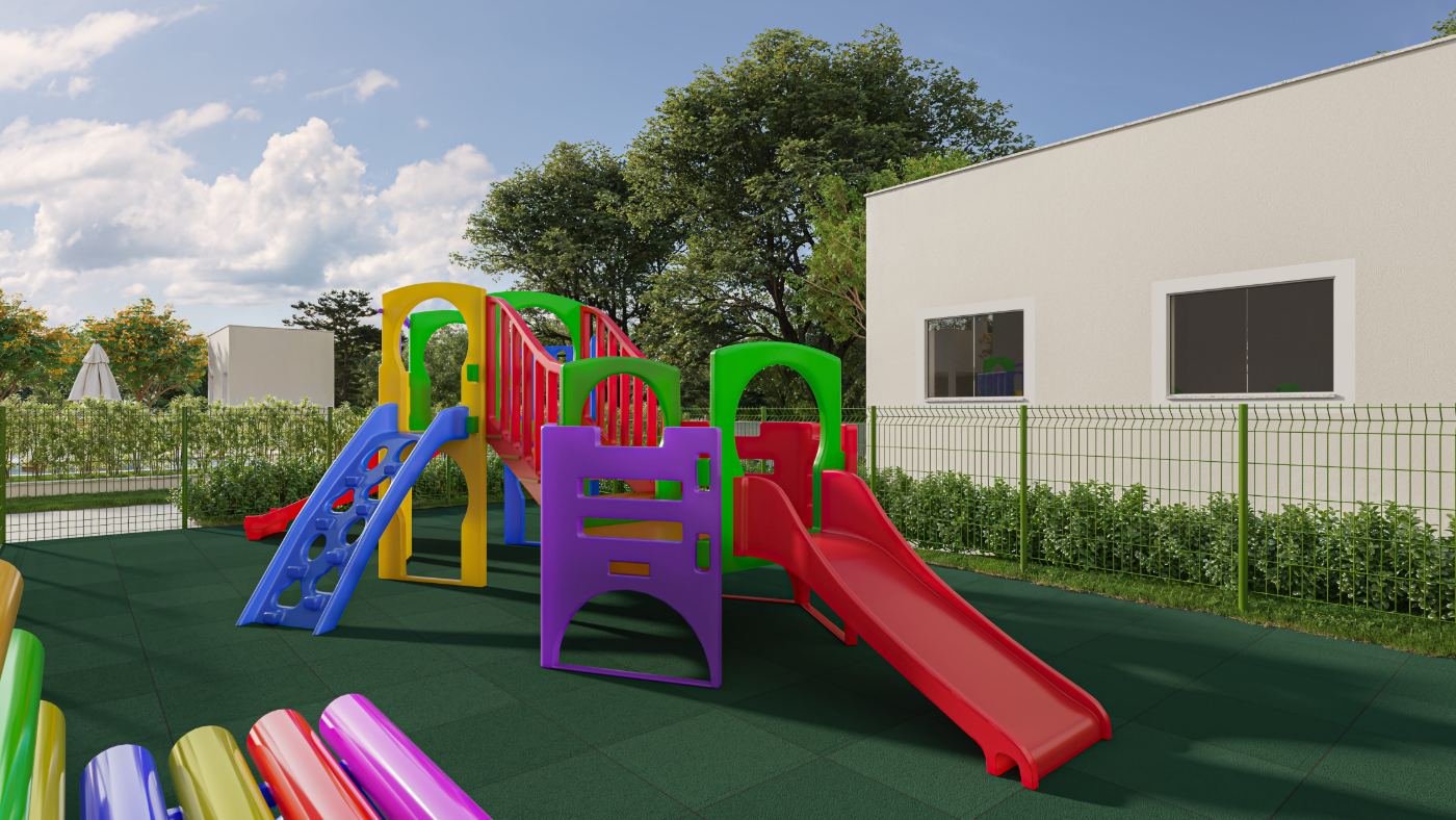 Playground do Spazio Saint Francis, MRV em São Mateus, perspectiva ilustrativa