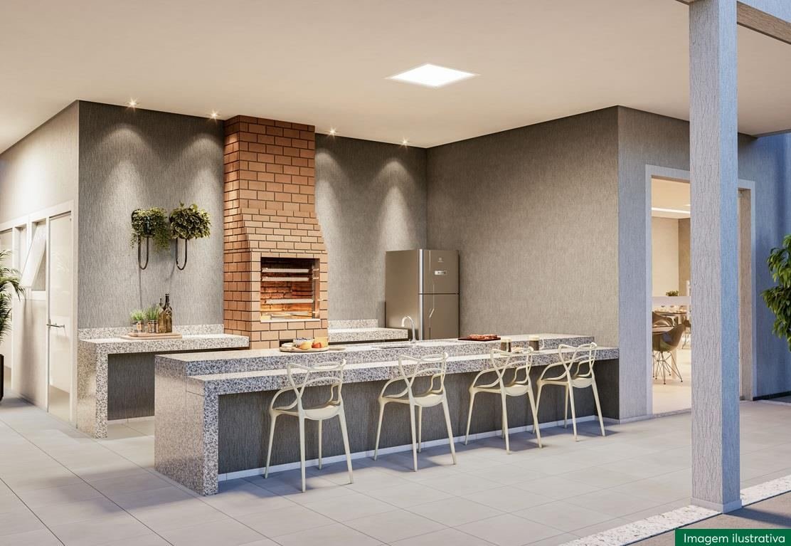 Espaço gourmet do Residencial Ipês, MRV em Itaquera, perspectiva ilustrativa