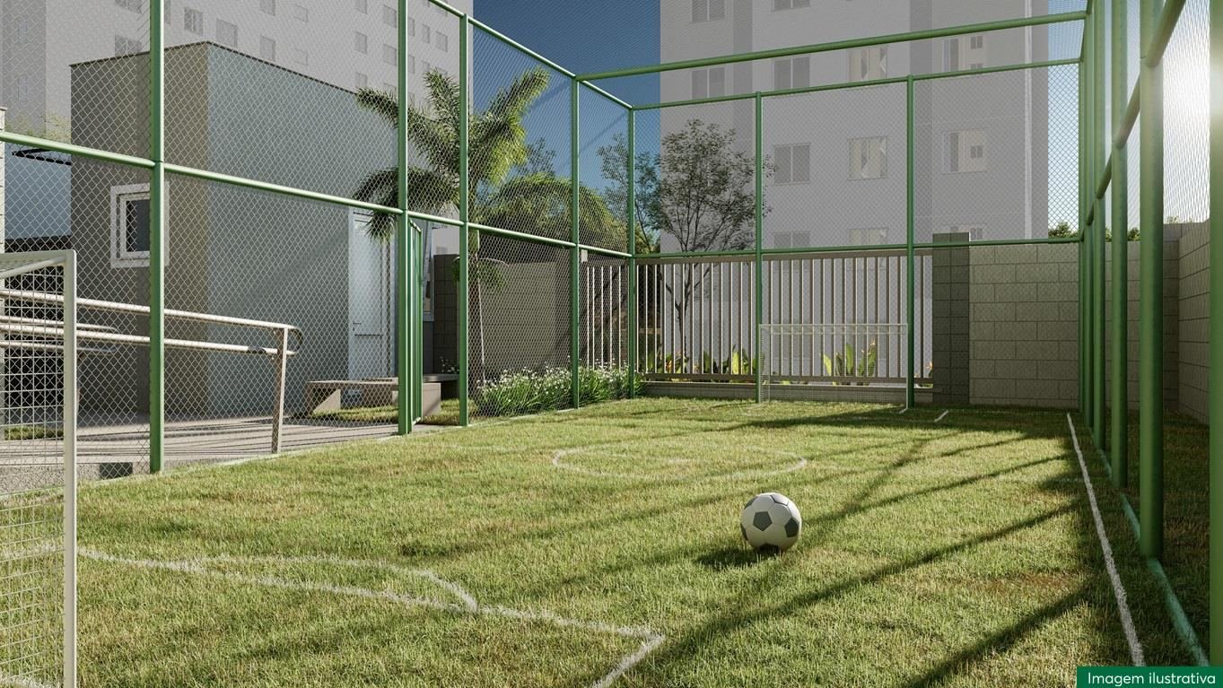 Quadra gramada do Residencial Ipês, MRV em Itaquera, perspectiva ilustrativa
