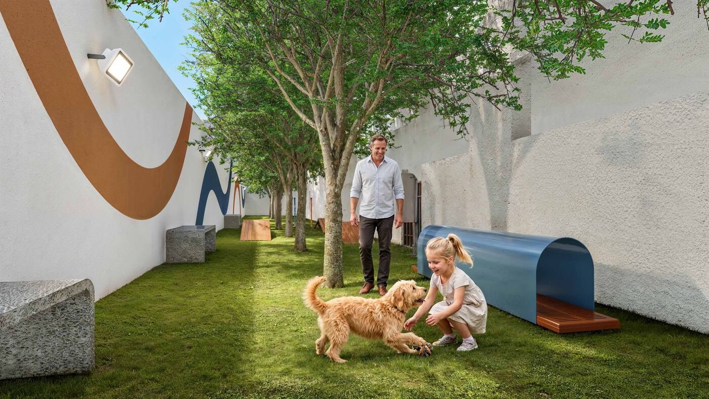 Pet place gramado no Residencial Paradiso Itaquera — perspectiva ilustrativa