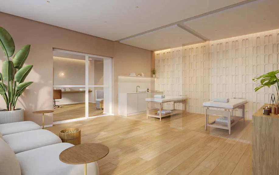 Beauty care do Unni Brás Residences, perspectiva ilustrativa