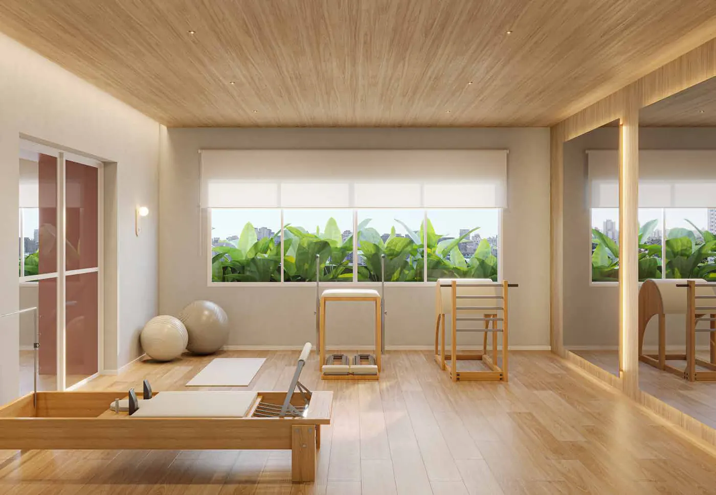Espaço pilates do Unni Brás Residences, perspectiva ilustrativa