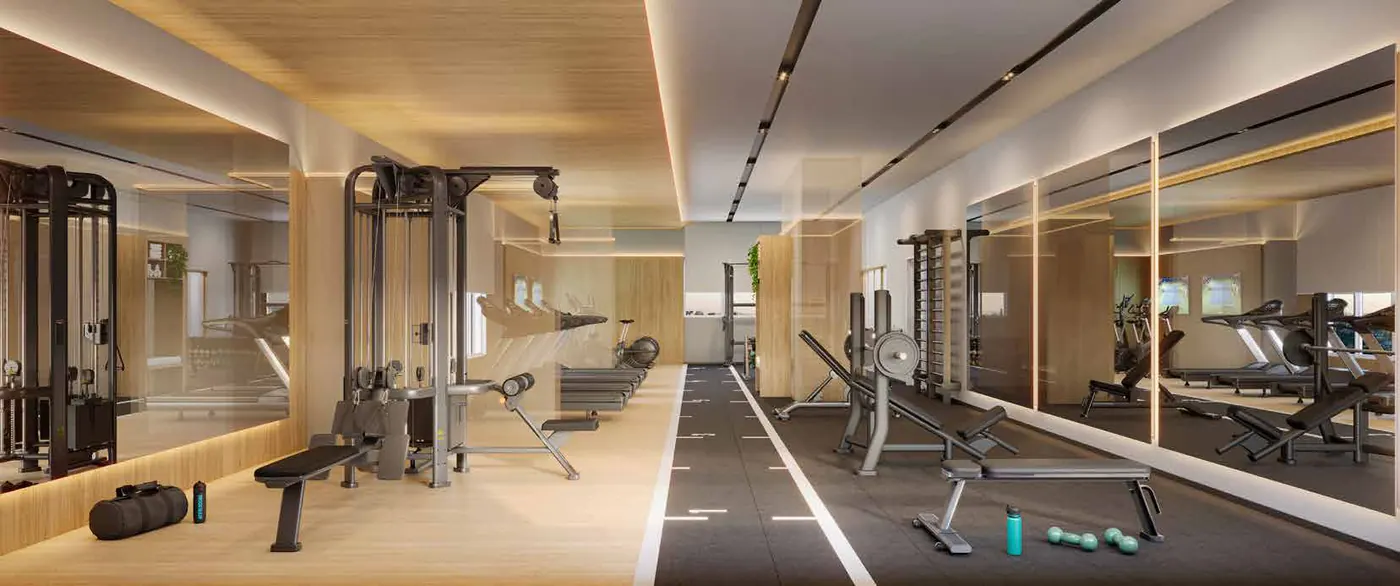 Fitness do Unni Brás Residences, perspectiva ilustrativa