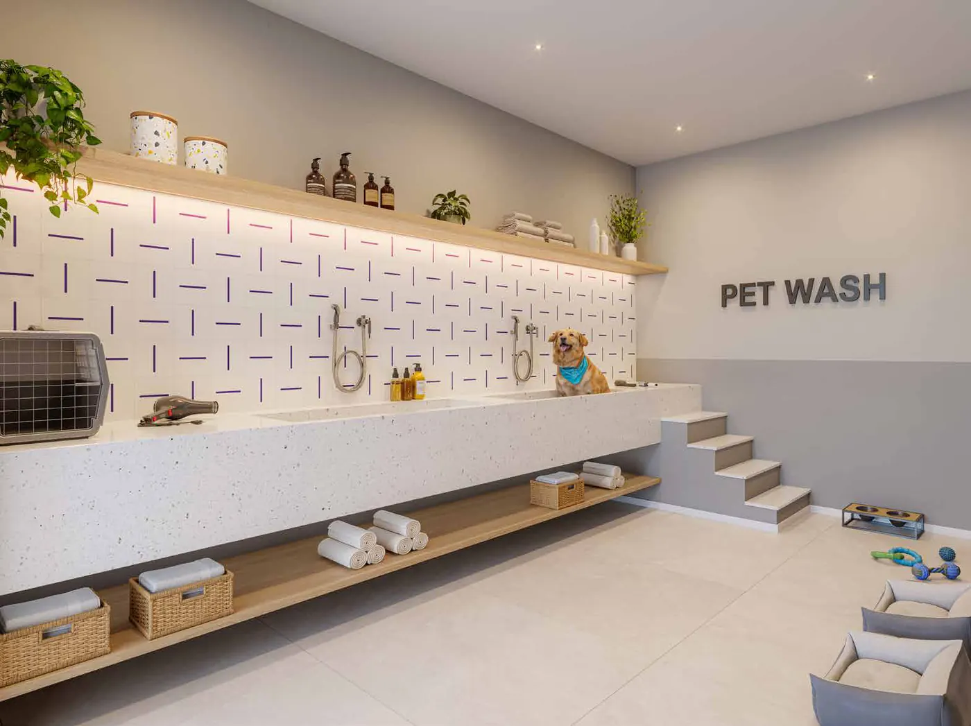 Pet care do Unni Brás Residences, perspectiva ilustrativa