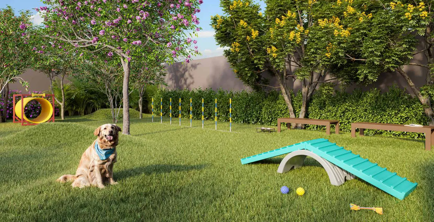 Pet place do Unni Brás Residences, perspectiva ilustrativa