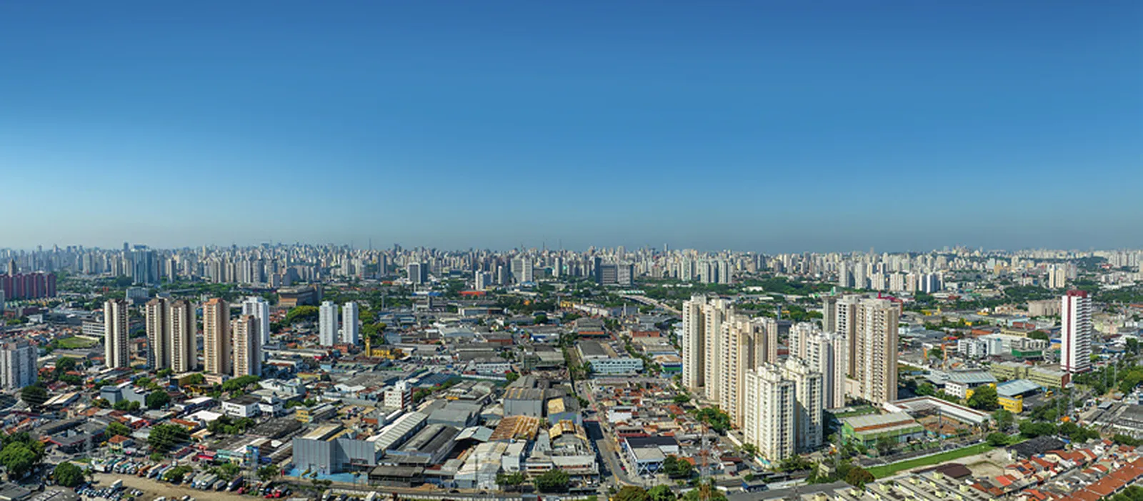Vista aérea do Bairro do Limão com a localização do UNNI by Plano&Plano, perspectiva ilustrativa