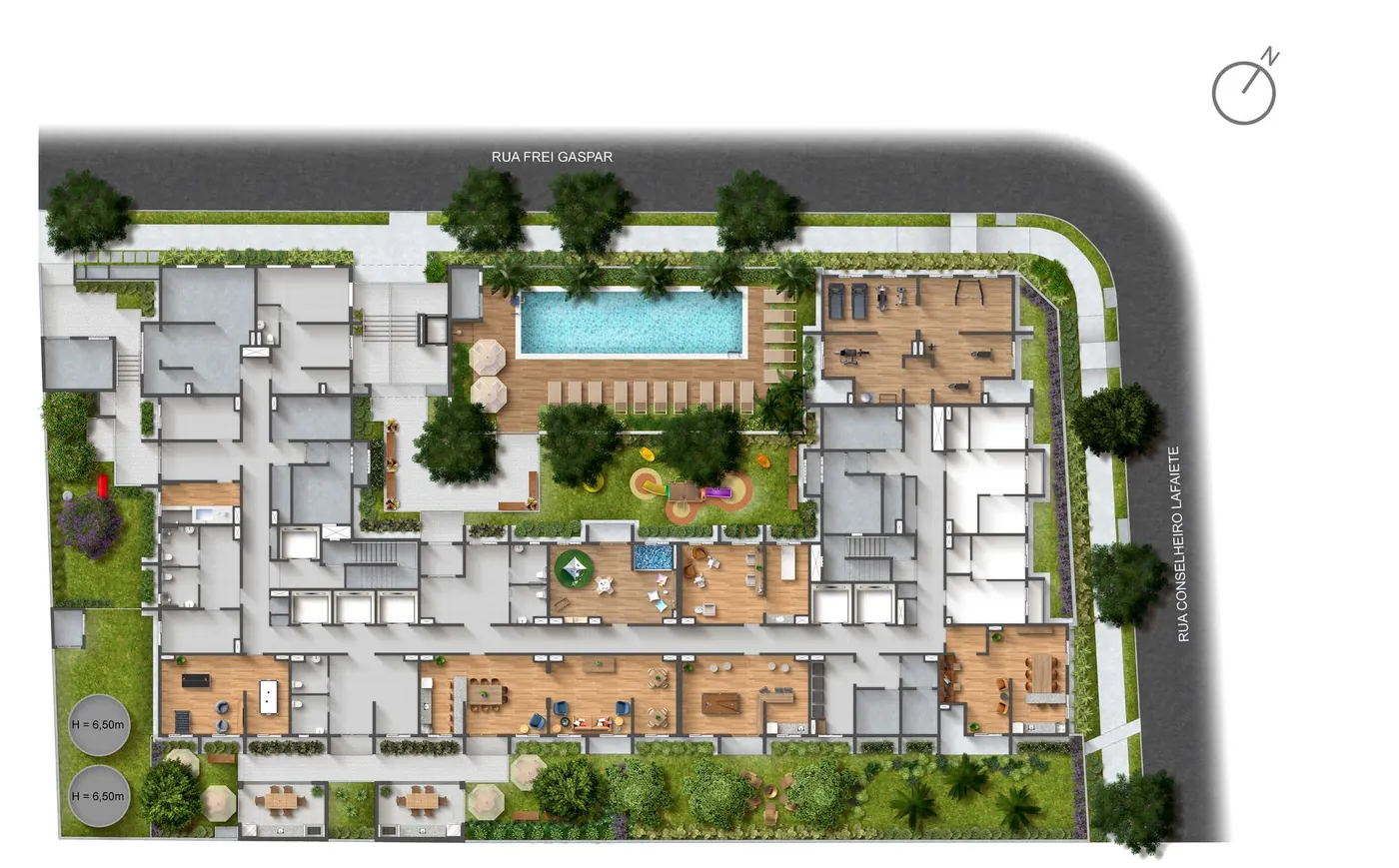 Implantação do Vibra Origem Mooca, perspectiva ilustrativa