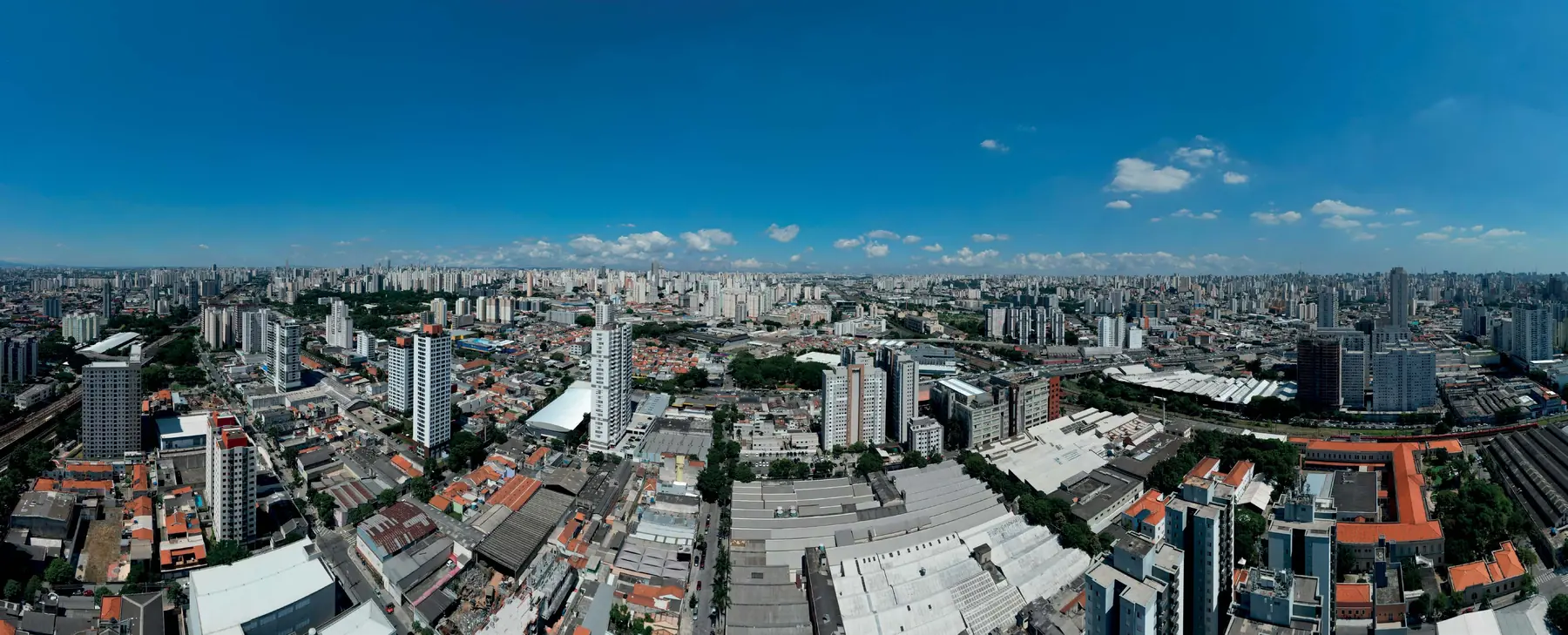 Vista aérea da Mooca na região do Vibra Origem Mooca