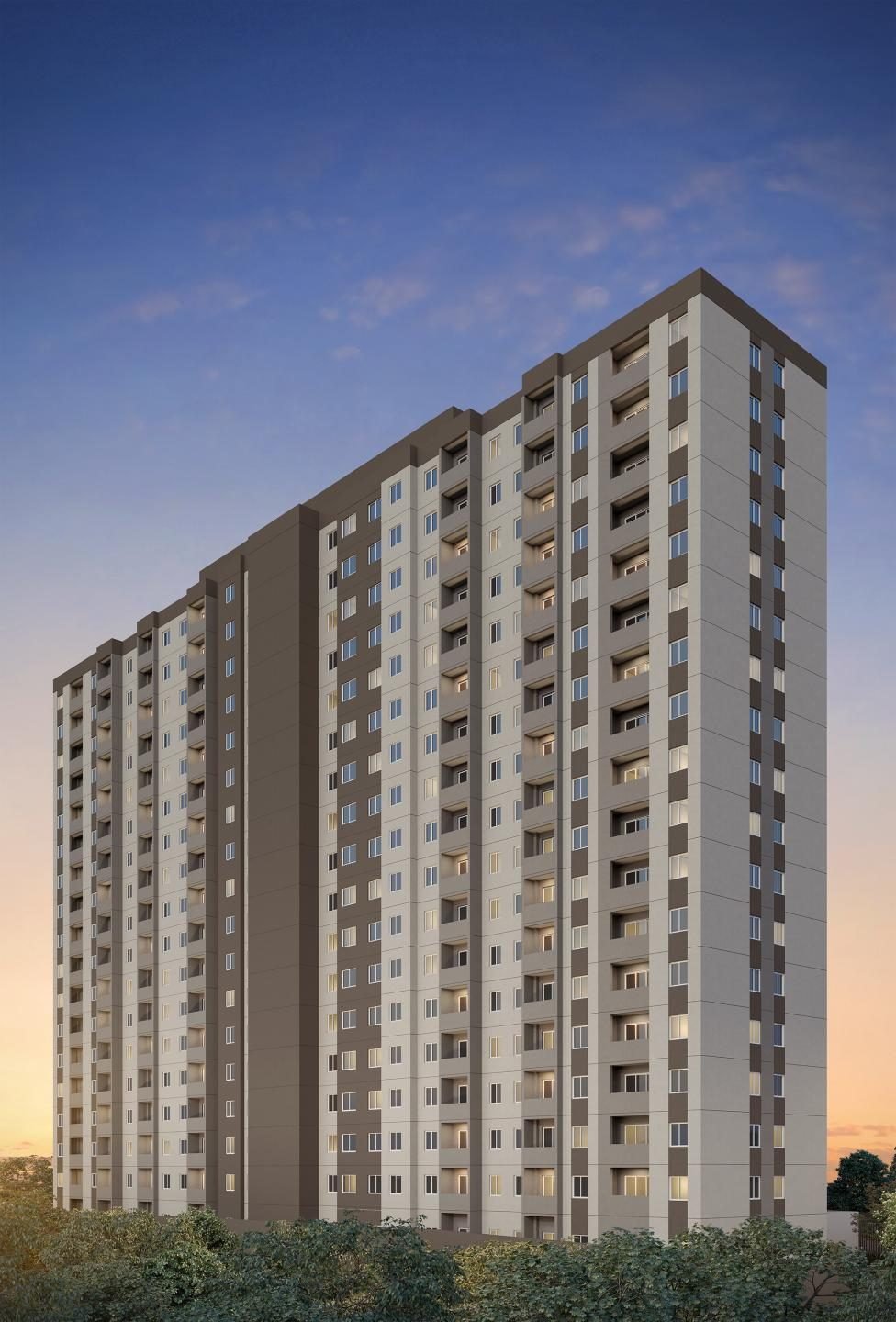 Fachada do Grand Vivaz Penha, Vivaz na Penha, perspectiva ilustrativa