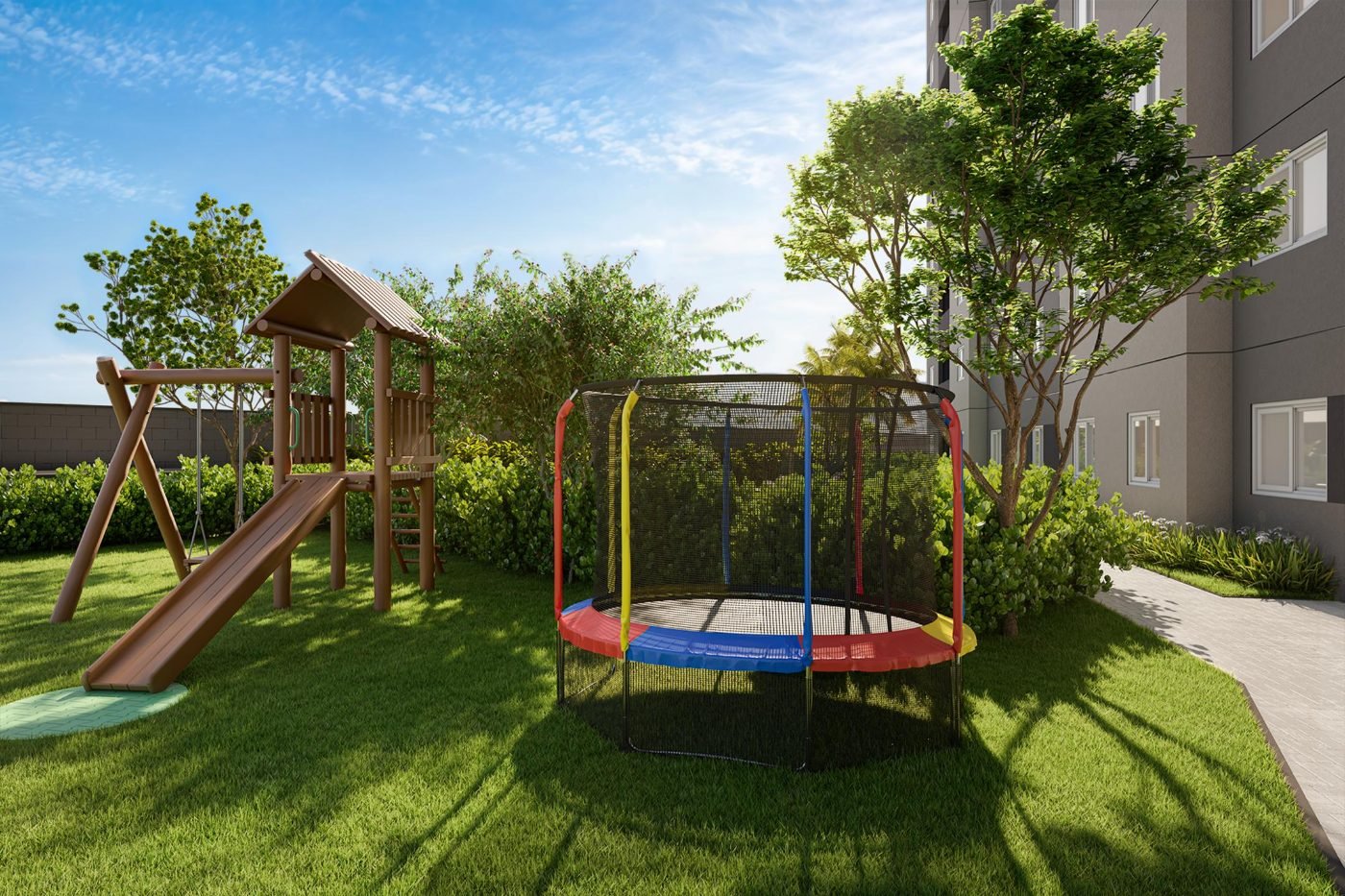 Playground do Vivaz Parque Tiquatira, Vivaz na Penha, perspectiva ilustrativa